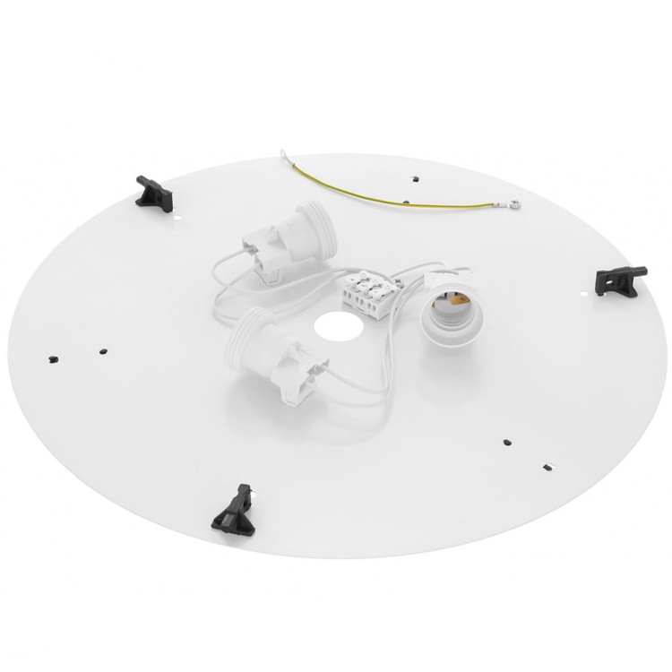 Plafon CLEO 40 cm złoty marki Temar z kloszem mlecznym i systemem mocowania TWIST to elegancka i funkcjonalna lampa sufitowa. Wyposażona w 3x E27 24W, IP54 – idealna do łazienki, kuchni, garażu czy warsztatu. Estetyczny design i wysoka trwałość