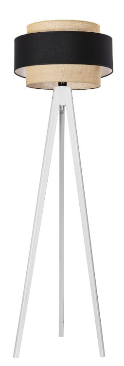lampa trójnóg drewno biały abażur len.jpg