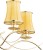 Żyrandol MONZA ART 63173 Alfa – elegancka lampa sufitowa w złotym kolorze z bursztynowymi abażurami. 5x E14 40W, średnica 70 cm, wysokość 47 cm. Polska produkcja, klasyczny styl i ciepłe światło do salonu, jadalni czy sypialni
