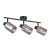 Lampa sufitowa SARDO Italux SPL-5581-3-BK-SG to nowoczesny plafon z dymionymi kloszami i czarną konstrukcją. Trzy regulowane punkty światła E14 pozwalają dopasować oświetlenie do wnętrza. Idealna do salonu, kuchni lub przedpokoju.