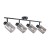 Lampa sufitowa SARDO Italux SPL-5581-4-BK-SG to nowoczesny plafon z czterema regulowanymi kloszami z dymionego szkła. Czarna konstrukcja i loftowy styl doskonale sprawdzą się w salonie, kuchni, jadalni lub przedpokoju.