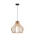 Lampa wisząca BARREL Ø38 cm z ażurowym kloszem ze sklejki topolowej. Naturalne drewno i czarne elementy pasują do wnętrz boho, japandi i skandynawskich. Oprawa 1xE27 sprawdzi się nad stołem lub wyspą kuchenną.