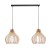 Lampa wisząca BARREL 2xE27 marki Temar łączy naturalne drewno z nowoczesną czarną listwą. Dwa ażurowe klosze ze sklejki topolowej pięknie prezentują się nad stołem, wyspą lub barkiem. Regulowana wysokość 50–80 cm, średnica klosza 38 cm. Nad stół i wyspę.