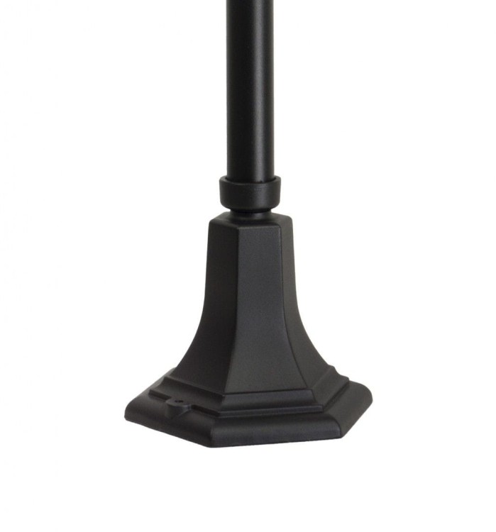Lampa stojąca PRINCE słupek ogrodowy z dużym kloszem przezroczystym. Na jedną żarówkę na duży gwint. O wysokości 167 cm. Oświetlenie do ogrodu, alejki, podjazdu do garażu.