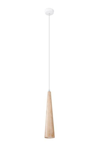 Lampa wisząca SULA 1xGU10 Sollux SL.1100 ma smukły, stożkowy klosz z naturalnego drewna. Sprawdzi się nad blatem, barkiem, stolikiem lub wyspą kuchenną. Można połączyć kilka lamp. Produkt sprzedawany pojedynczo.
