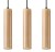 Lampa wisząca LINO 3xGU10 Sollux SL.0638 ma trzy drewniane tuby zawieszone w jednej linii. Doskonale sprawdzi się nad stołem, wyspą kuchenną lub barkiem. Naturalne drewno i czarna podsufitka tworzą nowoczesną kompozycję.