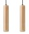 Lampa wisząca LINO 2xGU10 Sollux SL.0637 ma dwie drewniane tuby zawieszone w jednej linii. Doskonale sprawdzi się nad stołem, wyspą kuchenną lub barkiem. Naturalne drewno i czarna podsufitka tworzą nowoczesną kompozycję.