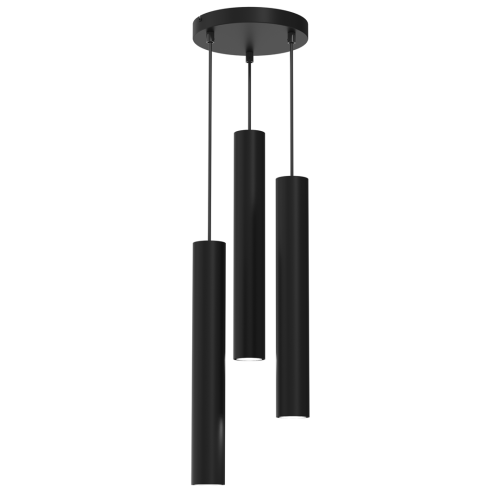 Lampa sufitowa HUDSON Milagro MLP8793 to nowoczesne oświetlenie z trzema czarnymi tubami GU10. Minimalistyczny design, regulowana wysokość 40–90 cm oraz elegancki czarny mat sprawiają, że idealnie pasuje do loftowych i nowoczesnych wnętrz.
