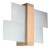 Kinkiet FENIKS 1xE27 Sollux SL.0077 łączy naturalne drewno z geometrycznie ułożonym szkłem. Dekoracyjna lampa ścienna o wymiarach 43 × 12 × 30 cm pasuje do salonu, sypialni, korytarza i holu. Żarówkę należy dokupić osobno.