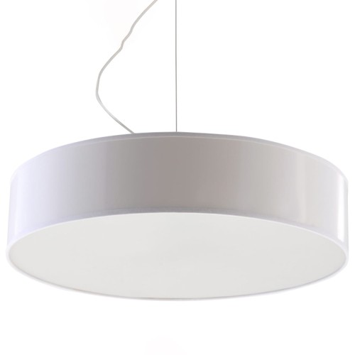 Lampa wisząca ARENA 45 cm biała Sollux SL.0120 z trzema oprawkami E27. Minimalistyczny, okrągły klosz doskonale sprawdzi się nad stołem, wyspą kuchenną oraz w salonie, jadalni lub sypialni. Żarówki nie są w komplecie