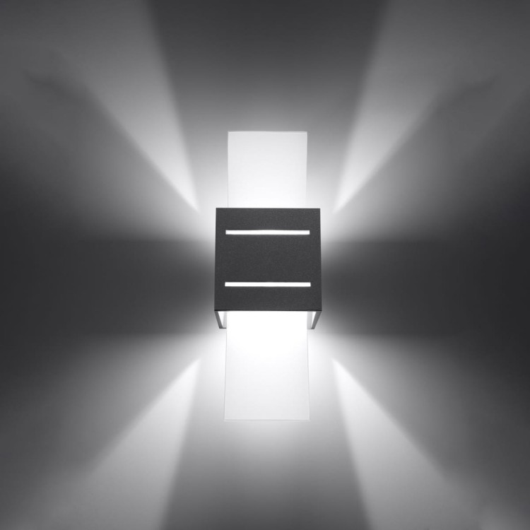 Kinkiet LORETO szary 1xG9 Sollux szary korytarz schody