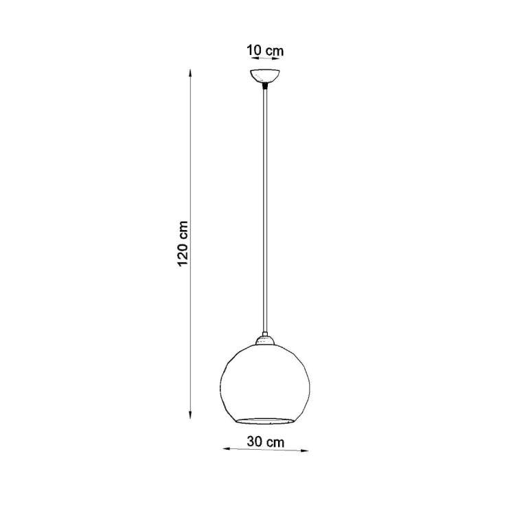 Szklana lampa wisząca BALL SL.0250 w kolorze grafitowym to eleganckie oświetlenie salonu, kuchni i jadalni. Klosz o średnicy 30 cm mieści jedną żarówkę E27. Lampa dobrze wygląda pojedynczo oraz w kompozycji kilku sztuk.