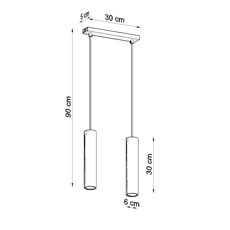 Stylowa lampa wisząca LAGOS Sollux 2xGU10 łączy minimalistyczny design z funkcjonalnością. Smukłe białe tuby zapewniają elegancki efekt świetlny i doskonale prezentują się nad stołem, wyspą kuchenną lub w nowoczesnym salonie.