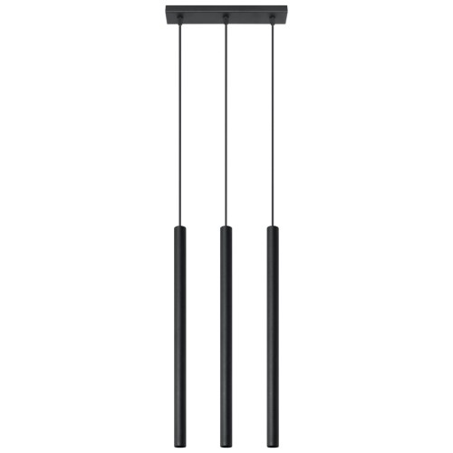 Lampa wisząca PASTELO SL.0470 w czarnym kolorze to nowoczesne oświetlenie z trzema smukłymi tubami G9 LED. Minimalistyczny design doskonale sprawdzi się nad stołem, wyspą kuchenną lub barkiem w aranżacjach loft i modern.