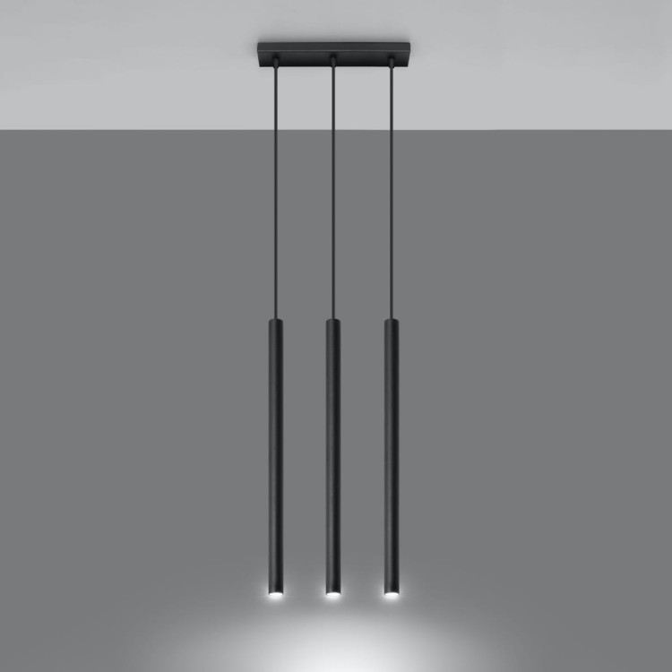 PASTELO SL.0470 to elegancka lampa wisząca wykonana ze stali malowanej proszkowo. Minimalistyczna forma oraz trzy smukłe klosze świetnie komponują się z wnętrzami loftowymi, industrialnymi i nowoczesnymi