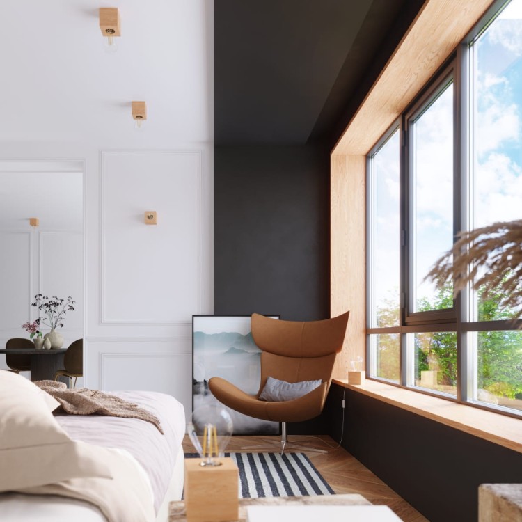 Plafon ARIZ naturalne drewno Sollux kostka 1xGU10 SL.0675 Wood