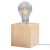 Lampa biurkowa ARIZ SL.0677 Sollux z naturalnego drewna zachwyca minimalistyczną formą kostki. Oprawa E27 pozwala wyeksponować dekoracyjną żarówkę. Idealna na biurko, komodę, konsolę lub stolik nocny.