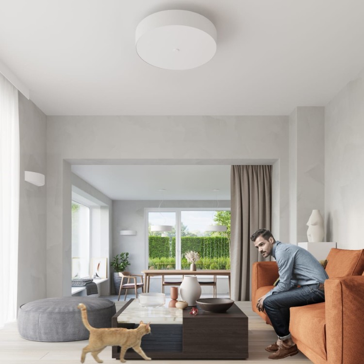 Plafon SKALA 100 cm 6xE27 biały Sollux SL.0817