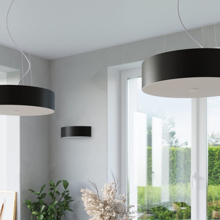 Plafon SKALA 100 cm 6xE27 czarny Sollux SL.0818