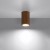 Lampa sufitowa ZEKE z naturalnego drewna dębowego, montowana na suficie. Minimalistyczny, geometryczny klosz w stylu skandynawskim kieruje światło w dół, tworząc ciepły klimat w nowoczesnych, loftowych i przytulnych wnętrzach