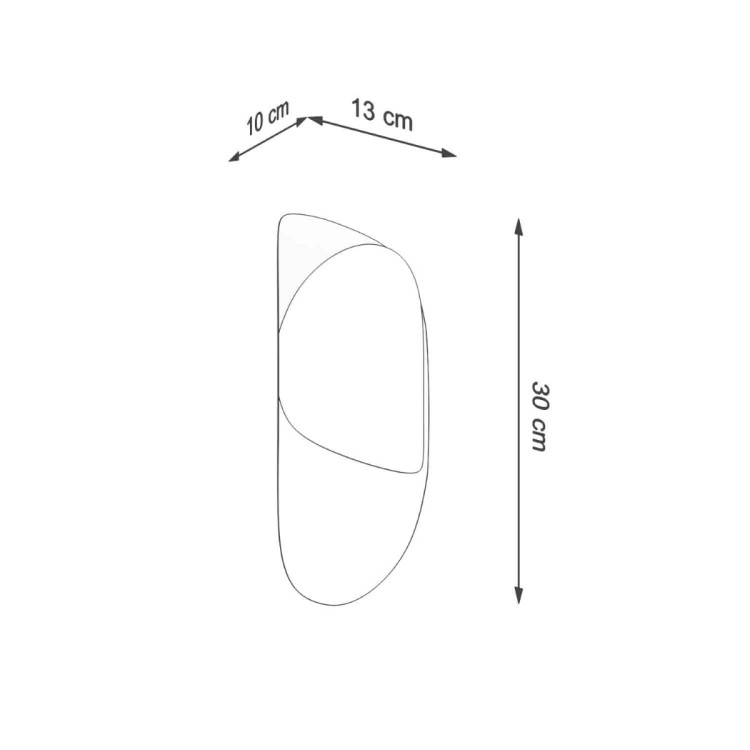 Kinkiet TEAR w czarnym kolorze, zamontowany na ścianie w nowoczesnym wnętrzu. Emituje dekoracyjne światło góra–dół, tworząc elegancki efekt świetlny. Idealny do sypialni, salonu, przedpokoju lub jadalni w stylu loftowym, industrialnym lub skandynawskim