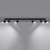 Plafon NERO 6xGU10 czarny chrom Sollux reflektor SL.1068
