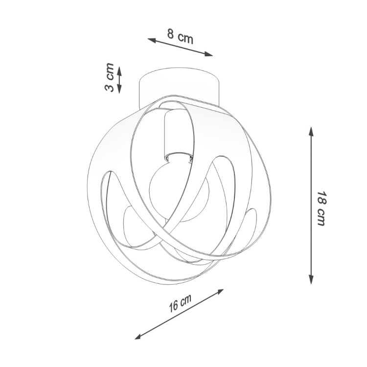 Nowoczesna lampa sufitowa TULOS w kolorze białym, o kulistym kształcie, zamontowana w eleganckim wnętrzu. Rozprasza miękkie światło, tworząc przytulny klimat. Idealna do salonu, sypialni lub jadalni – subtelna, a jednocześnie efektowna dekoracja sufitu