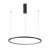 Lampa sufitowa VINOLA Italux 48W LED to czarny Ring Ø80 cm do nowoczesnego salonu i jadalni. Zapewnia 1600 lm, zmianę barwy 3000K/4000K oraz regulowaną wysokość do 150 cm. Idealna nad duży stół lub wyspę.