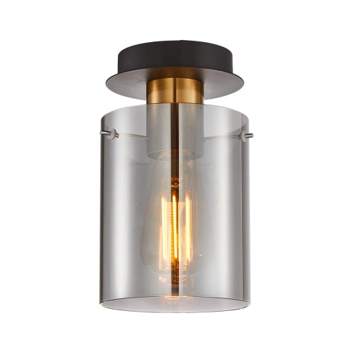 Plafon SARDO Italux SPL-5581-1SC-BRO-SG to nowoczesna lampa sufitowa z dymionym kloszem i wykończeniem w kolorze antycznego brązu. Minimalistyczny design doskonale sprawdzi się w loftowych i eleganckich wnętrzach.