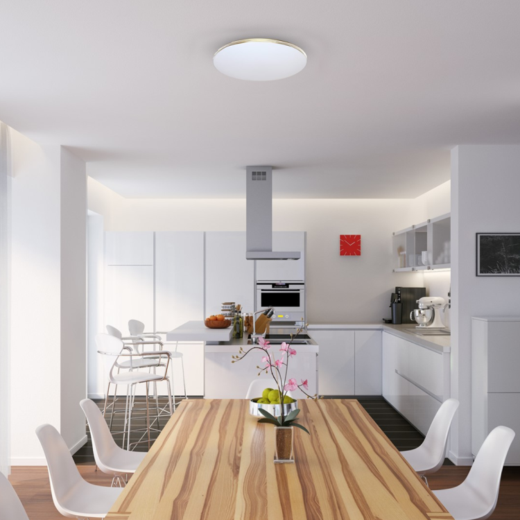 Plafon BEVER 10W LED Ø26 cm IP44 4000K od MiLAGRO to stylowe i energooszczędne oświetlenie do łazienki, kuchni i przedpokoju. Neutralna barwa światła, nowoczesny biało-złoty design i wysoka szczelność sprawiają, że to idealny wybór do każdego wnętrza