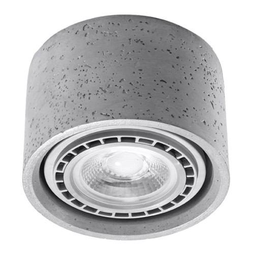 Betonowy plafon BASIC SL.0881 marki Sollux to kompaktowa lampa sufitowa w formie tuby. Oprawka GU10/ES111 i naturalna struktura betonu sprawdzą się w kuchni, salonie, korytarzu, garderobie lub nowoczesnym biurze.