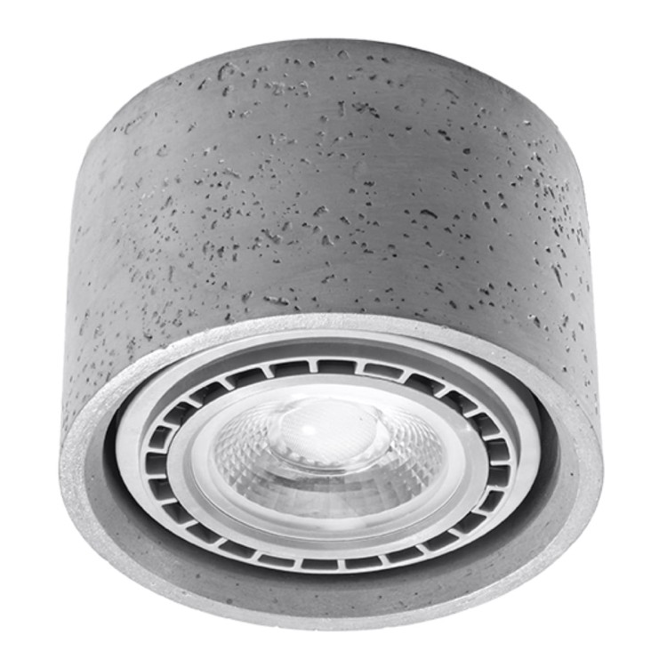 Betonowy plafon BASIC SL.0881 marki Sollux to kompaktowa lampa sufitowa w formie tuby. Oprawka GU10/ES111 i naturalna struktura betonu sprawdzą się w kuchni, salonie, korytarzu, garderobie lub nowoczesnym biurze.