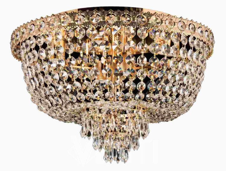 Plafoniera kryształowa ALMADA złota 6x60W Venti to elegancka lampa sufitowa z przezroczystymi kryształami i złotą oprawą. Idealna do salonu, sypialni czy jadalni, łączy luksusowy wygląd z funkcjonalnością. Obsługuje 6x E27 60W, możliwość LED