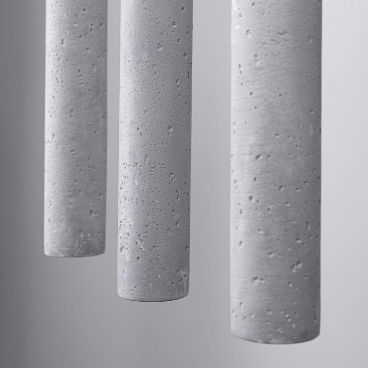 Betonowa lampa PASTELO 3L Sollux to połączenie minimalistycznego designu i funkcjonalności. Trzy smukłe tuby zawieszone na czarnej listwie idealnie komponują się z drewnem, metalem i betonem architektonicznym.