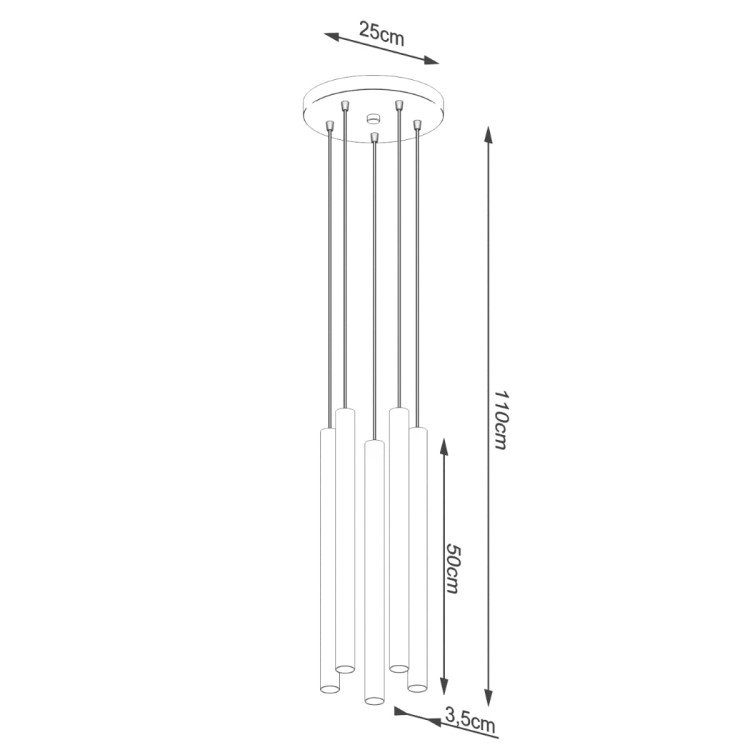 Betonowa lampa wisząca PASTELO 5xG9 Sollux to połączenie surowej estetyki i nowoczesnego wzornictwa. Pięć smukłych tub zapewnia efektowny wygląd i możliwość zastosowania energooszczędnych żarówek LED G9. Idealna do loftowych wnętrz.