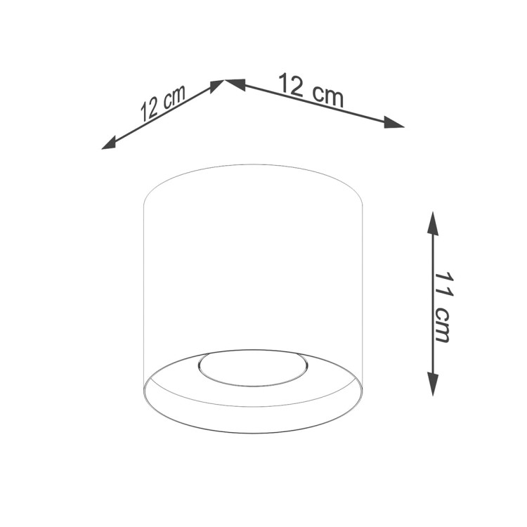 Plafon MIKA biały Tuba 1xGU10 Sollux kuchnia przedpokój salon