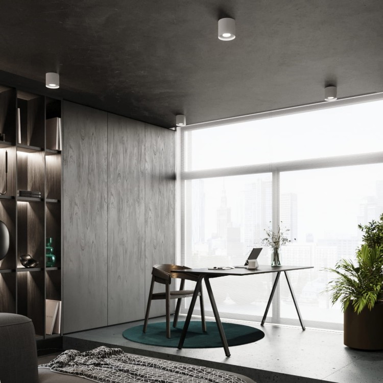 Plafon MIKA biały Tuba 1xGU10 Sollux kuchnia przedpokój salon