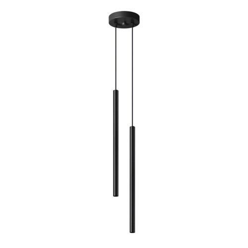 Lampa wisząca PASTELO 2xG9 Sollux w czarnym kolorze to nowoczesne oświetlenie idealne nad stół, wyspę kuchenną lub barek. Minimalistyczne tuby i stalowa konstrukcja doskonale pasują do wnętrz loftowych oraz modern.