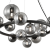 Designerska lampa sufitowa MILA 14xG9 Milagro ML0334 z dymionymi kloszami to eleganckie oświetlenie do nowoczesnych wnętrz. Czarna metalowa oprawa i szklane kule tworzą efektowną kompozycję świetlną idealną do salonu, jadalni lub dużego holu.
