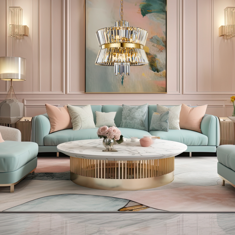 Nowoczesny żyrandol AURELIA ML0405 to połączenie stylu i funkcjonalności. 12 punktów światła oraz złote wykończenie sprawiają, że lampa staje się centralnym punktem wnętrza.