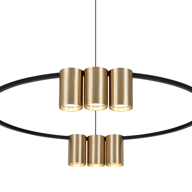 Lampa sufitowa GENESIS ML0375 w kolorze czarnym i złotym. Średnica 60 cm, 10 opraw GU10 oraz wysokość regulowana od 20 do 180 cm. Elegancki wybór do salonu, jadalni, kuchni, sypialni lub gabinetu.