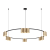 Lampa wisząca GENESIS ML0378 Milagro łączy czarny pierścień ze złotymi tubami. Średnica 100 cm, 15 opraw GU10 i wysokość regulowana 20–180 cm. Idealna nad duży stół, wyspę lub barek.