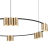 Lampa sufitowa GENESIS ML0378 w kolorze czarnym i złotym. Duża średnica 100 cm, 15 opraw GU10 oraz wysokość regulowana od 20 do 180 cm. Elegancki wybór do salonu, jadalni, kuchni lub biura.