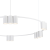 Biała lampa sufitowa GENESIS ML0377: 15 opraw GU10, średnica 100 cm i wysokość regulowana od 20 do 180 cm. Lekka forma pasuje do salonu, jadalni i kuchni w stylu nowoczesnym, skandynawskim lub japandi.