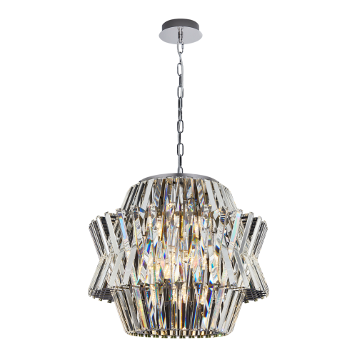 1. Żyrandol CROWN 12xE14 Milagro ML0402 to luksusowa lampa glamour z chromowanej stali i kryształów. Efektowne refleksy świetlne oraz elegancka forma sprawiają, że doskonale prezentuje się w salonie, jadalni i reprezentacyjnym holu.