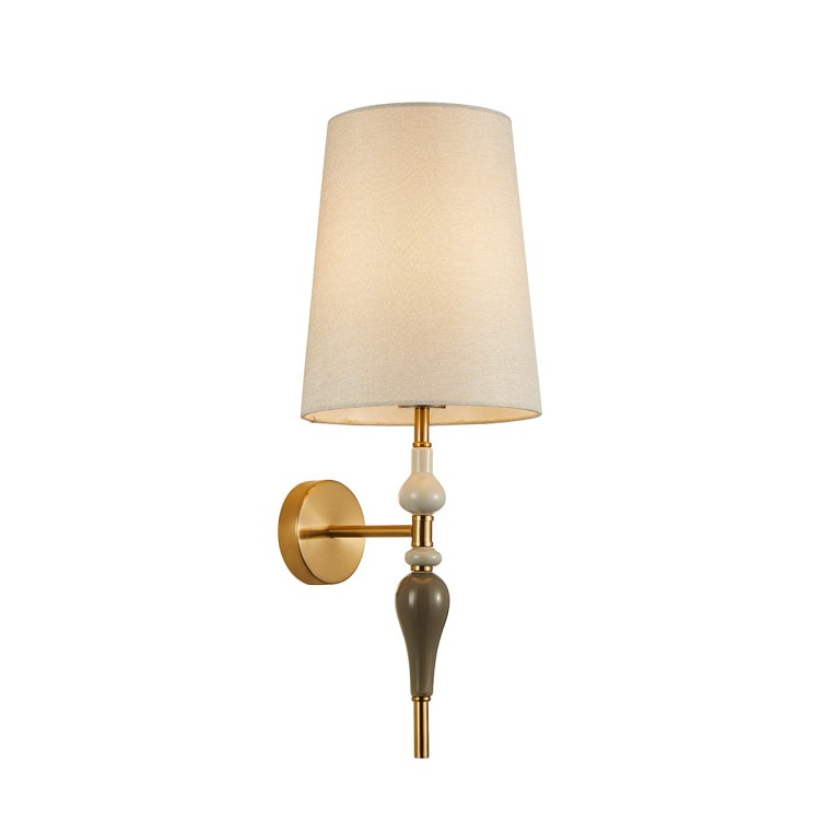 Kinkiet MOREN WL-84678-AB Italux w kolorze brązu antycznego z morelowym abażurem to elegancka lampa ścienna wykonana z metalu i tkaniny. Stylowy dodatek do salonu, sypialni czy korytarza. Źródło światła 1xE27 40W, wysokość 58 cm, IP20, 230V