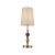 Lampka stołowa MOREN Italux TB-84678A-AB w kolorze antycznego brązu z morelowym abażurem. Wysokość 61,5 cm, średnica 22 cm, 1xE27 do 60 W, IP20. Elegancka lampka nocna do sypialni, salonu lub gabinetu.