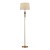 Lampa podłogowa MOREN Italux FL-84678A-AB łączy antyczny brąz, morelowe detale i jasny abażur z tkaniny. Ma 157 cm wysokości, średnicę 34 cm, gwint E27 i włącznik na przewodzie. Idealna do salonu, sypialni, gabinetu i kącika czytelniczego. Klasa i wygoda.