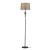 Lampa podłogowa NEROM Italux FL-22374A-BK to eleganckie oświetlenie do salonu i sypialni. Ma 157 cm wysokości, czarną metalową podstawę oraz szary abażur 34 cm. Oprawa 1xE27 60 W i wygodny włącznik na przewodzie.