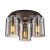 Plafon SARDO Italux SPL-5581-3SC-SC-SG to nowoczesna lampa sufitowa z trzema dymionymi kloszami i wykończeniem w kolorze niklu satynowanego. Styl loftowy i elegancki design idealnie pasują do salonu, sypialni oraz korytarza.